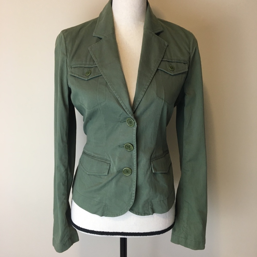 Eddie Bauer Women's Green Blazer Jacket